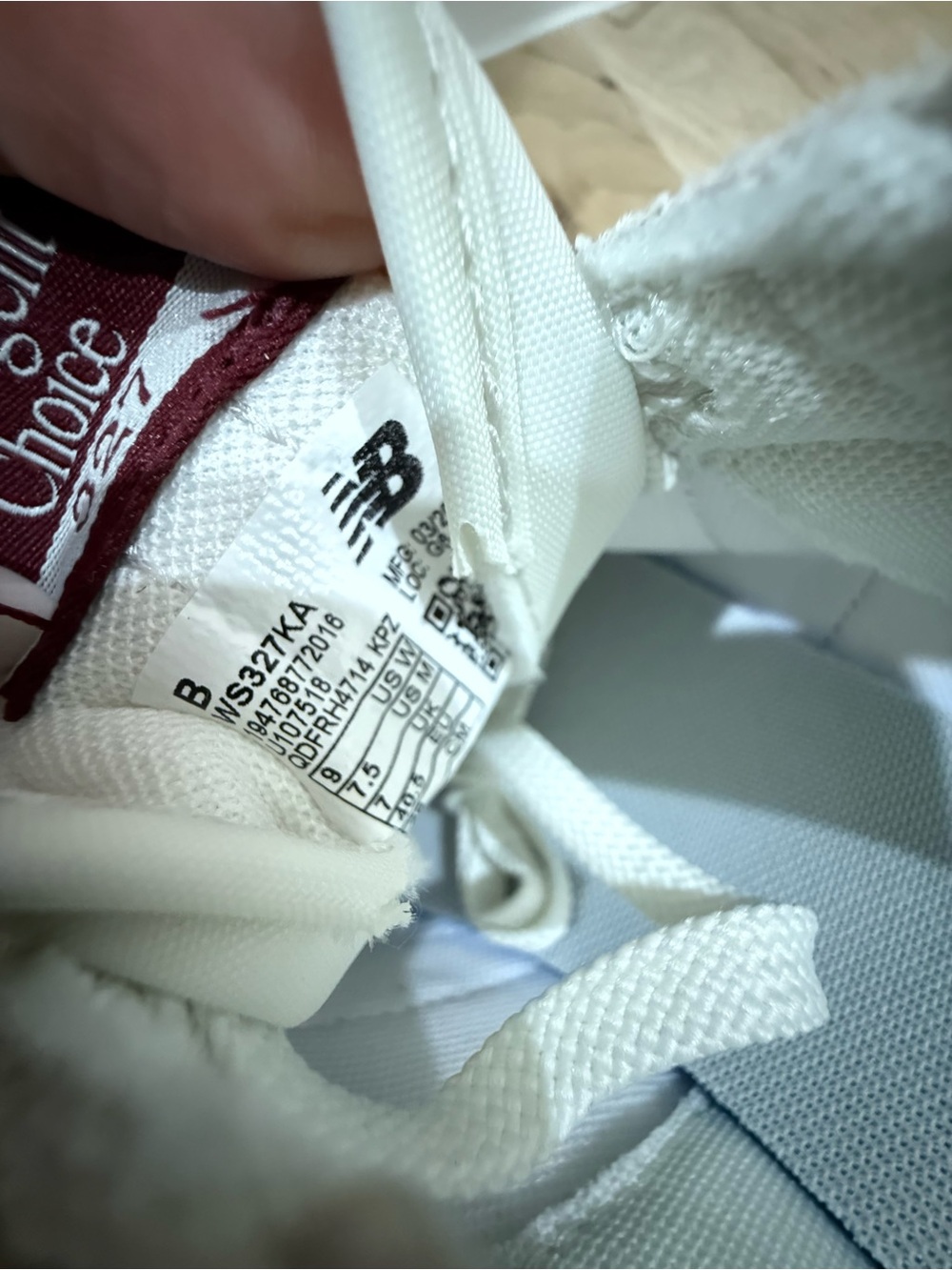 New Balance 327 Sneakers  Moonbeam / Classic Burgundy - Picture 7 of 7